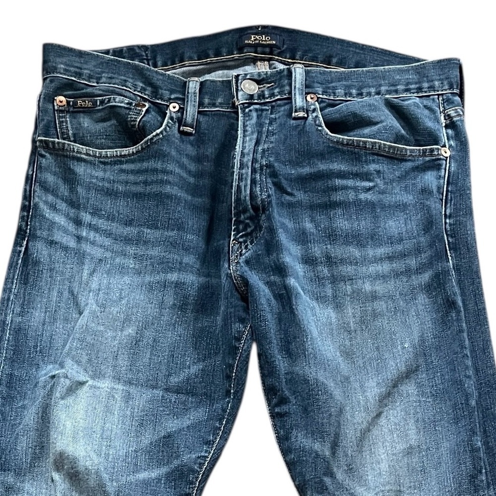 Polo Ralph Lauren Varick Slim Straight Jeans 32x30 Medium Wash Stretch Denim - Picture 4 of 15